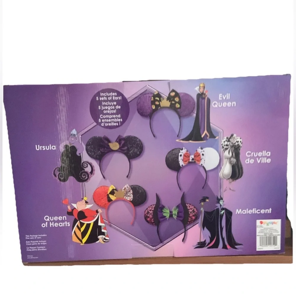 Disney Villains 5 Piece Ear Kit, New In Box